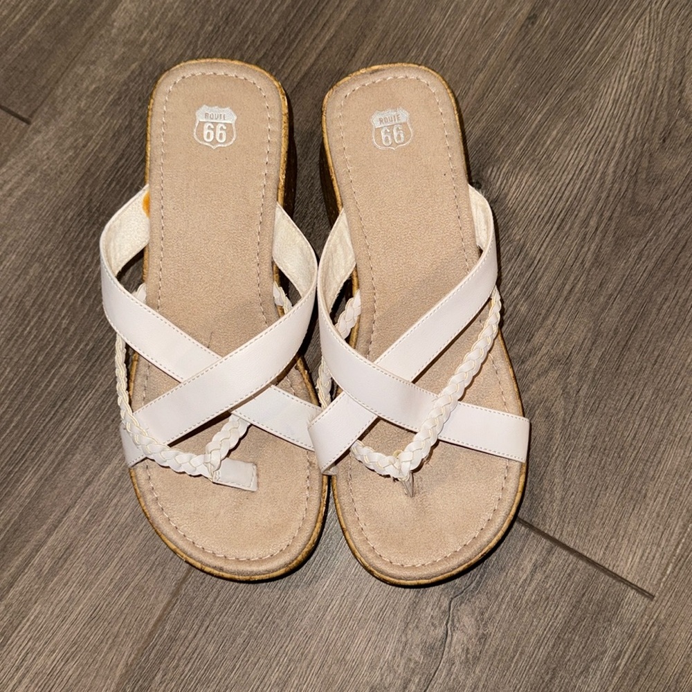 Y2K cork wedge sandals
